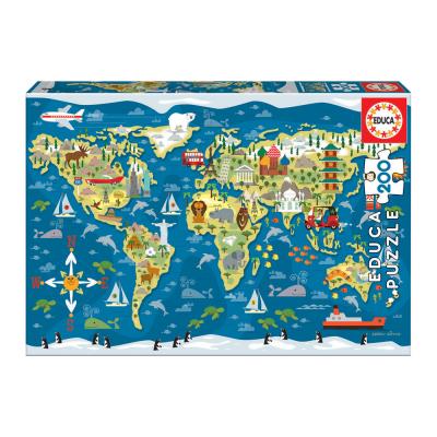 Puzzle Junior 200 Mapa-Múndi