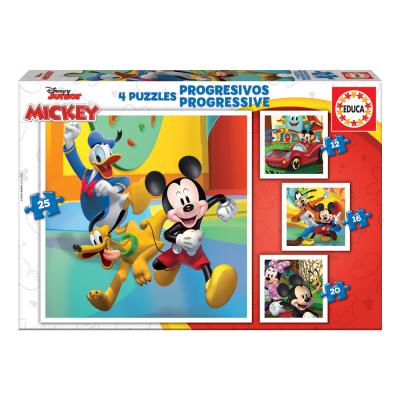 4x Progressive Puzzles Mickey & Friends 12-25