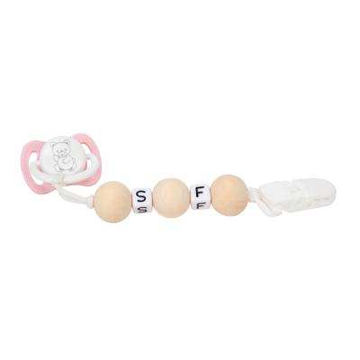 Pacifier Set with Fixation Pink White SF