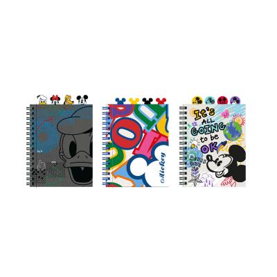 Caderno A5 Quadr. com Separadores Mickey Mouse