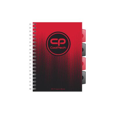 Caderno B5 com Separadores Cranberry