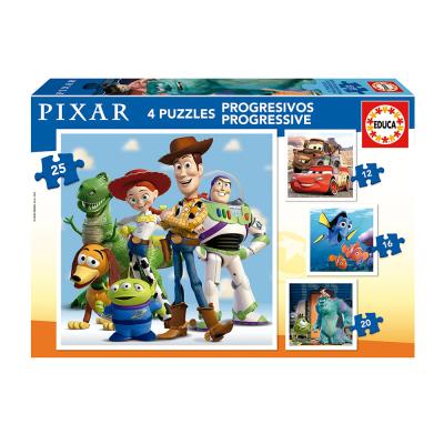 4x Puzzles Progressivos Disney Pixar 12-25