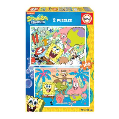 2x Puzzle 100 Sponge Bob