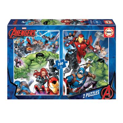 2x Puzzle 100 Avengers V
