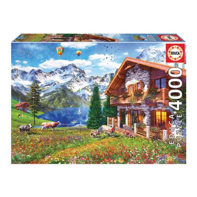 Puzzle 4000 Casa nos Alpes