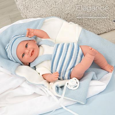 Elegance 35 cm Muñeco de Peso Babyto Azul con Manta