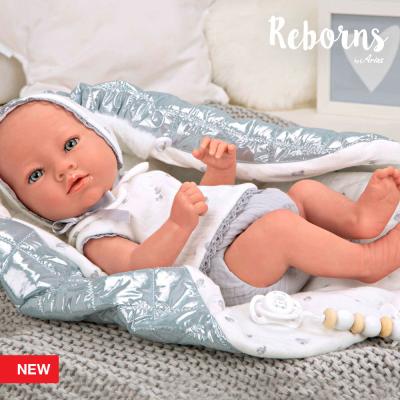 Arias Reborn 38 cm with Weight Borja Grey with Cover