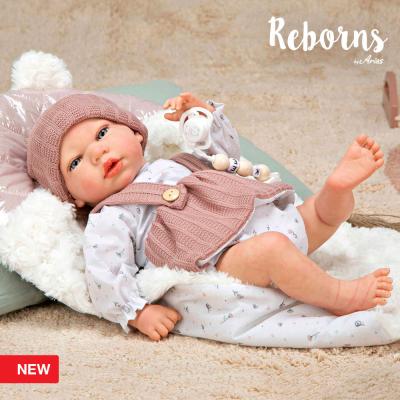 Arias Reborn 40 cm with Weight Sandra Pink with Blanket