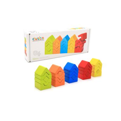 Cubika Wooden Coloured Towers 25 pcs