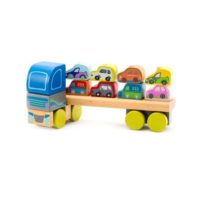 Cubika Wooden Truck with Cars 12 pcs