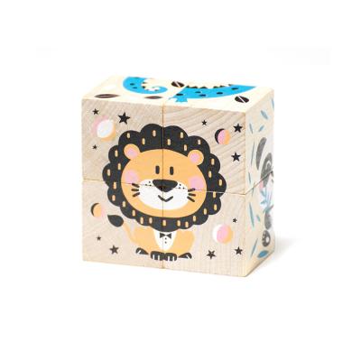 Cubika Madera Puzzle Cubos Animales 4 uds