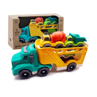 Giros Eco Transp. Truck 28 cm + 3 F/W Cars Yellow