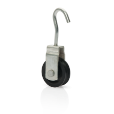 Plastic pulley with hook