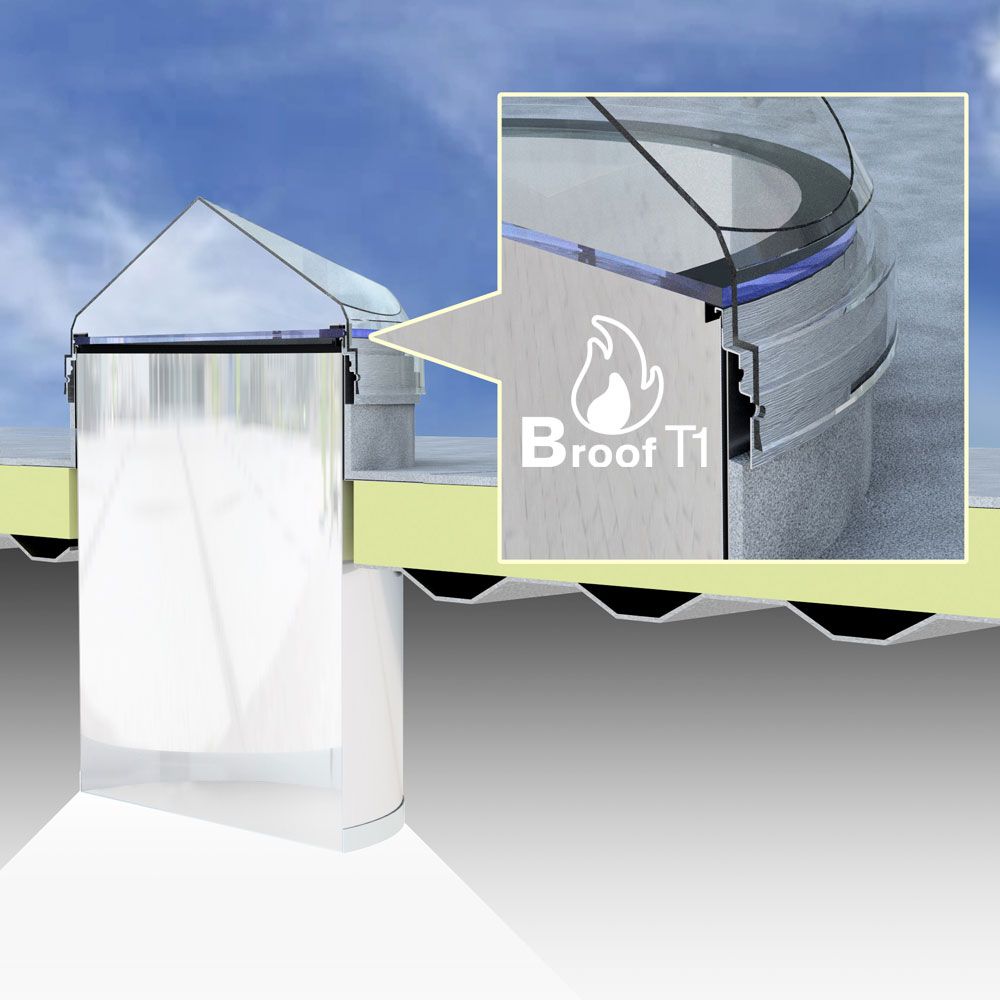 Fire Resistant SafeProofe Dome for Solar Light Tube