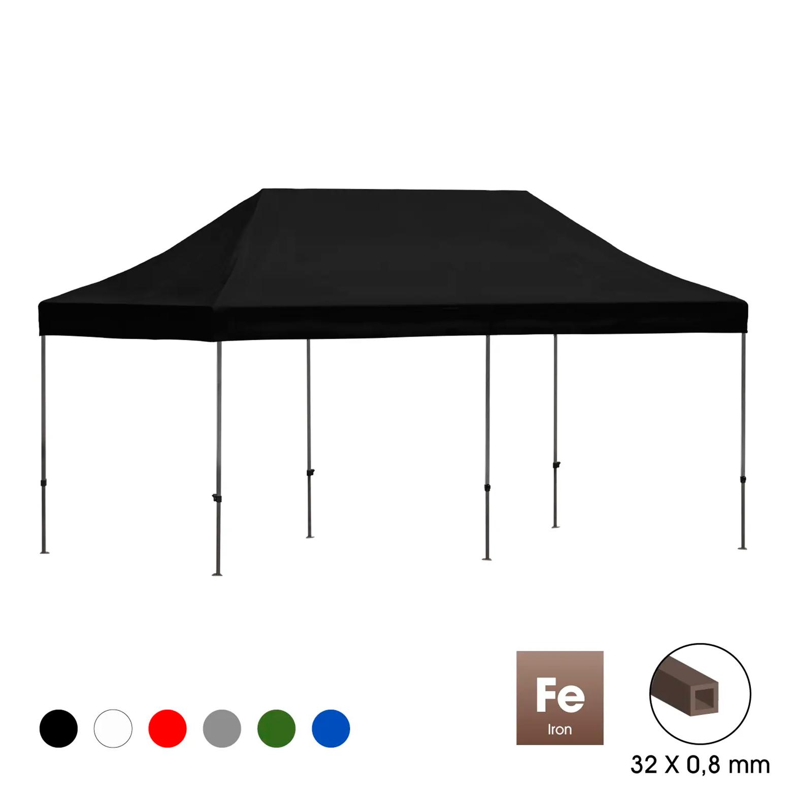 Steel Pop-Up Tent Standard 3x6 Black
