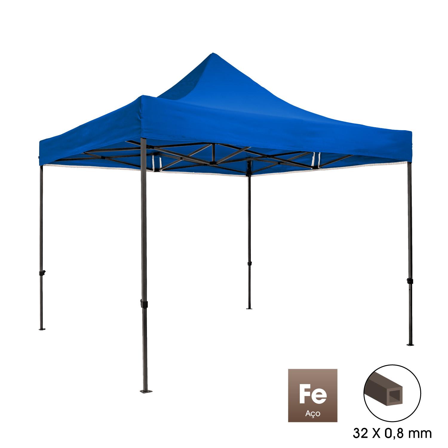 Steel Pop-Up Tent Standard 3x3 Blue