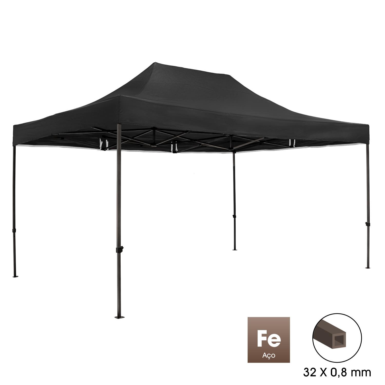 Pop-Up Tent Standard 3x4,5 Black