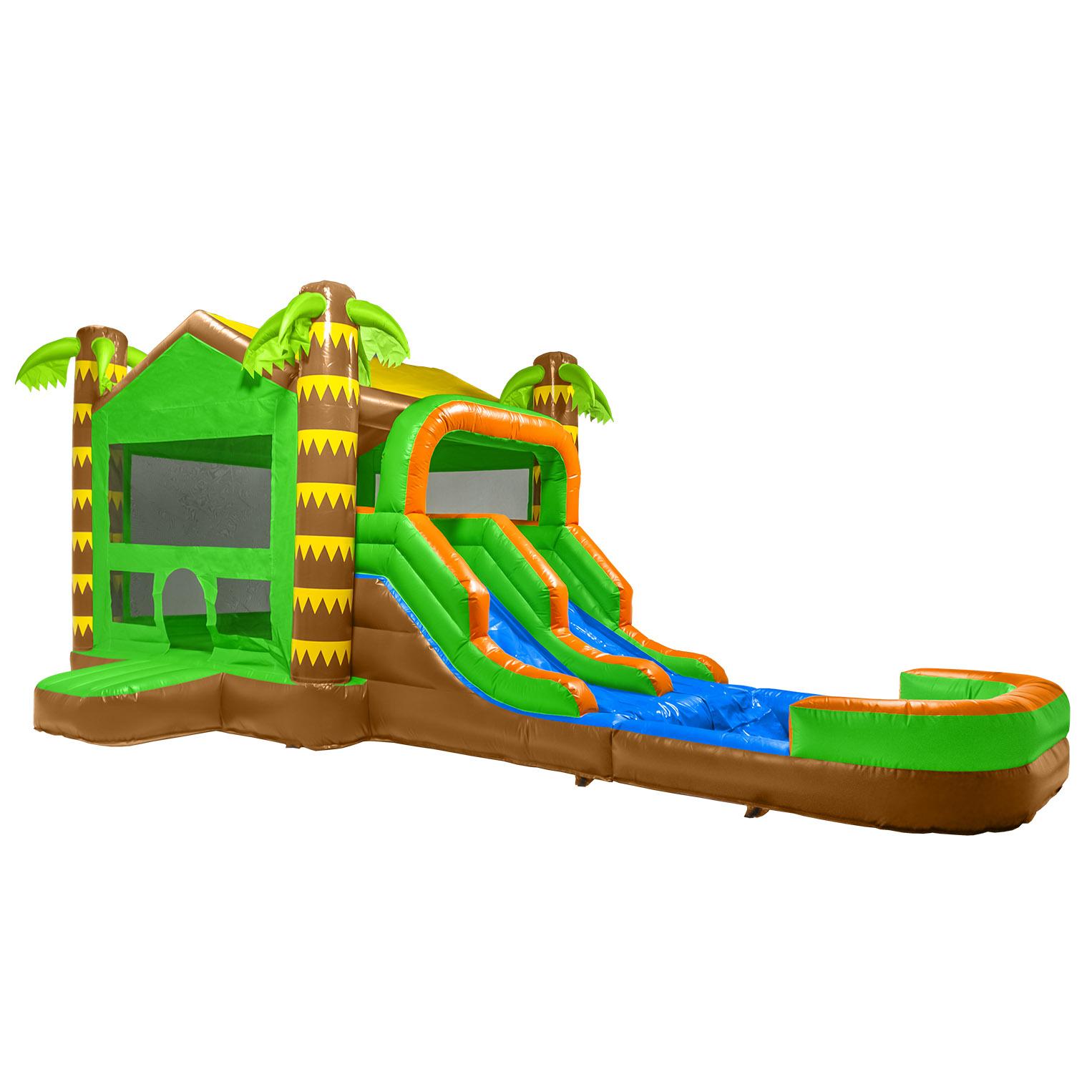 Inflatable Jungle w/ Double Slide & Pool
