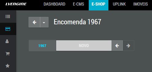 Menu a funcionar em modo lateral