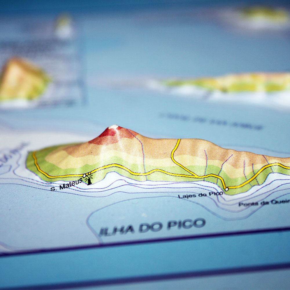 Mapa de Portugal con Relieve