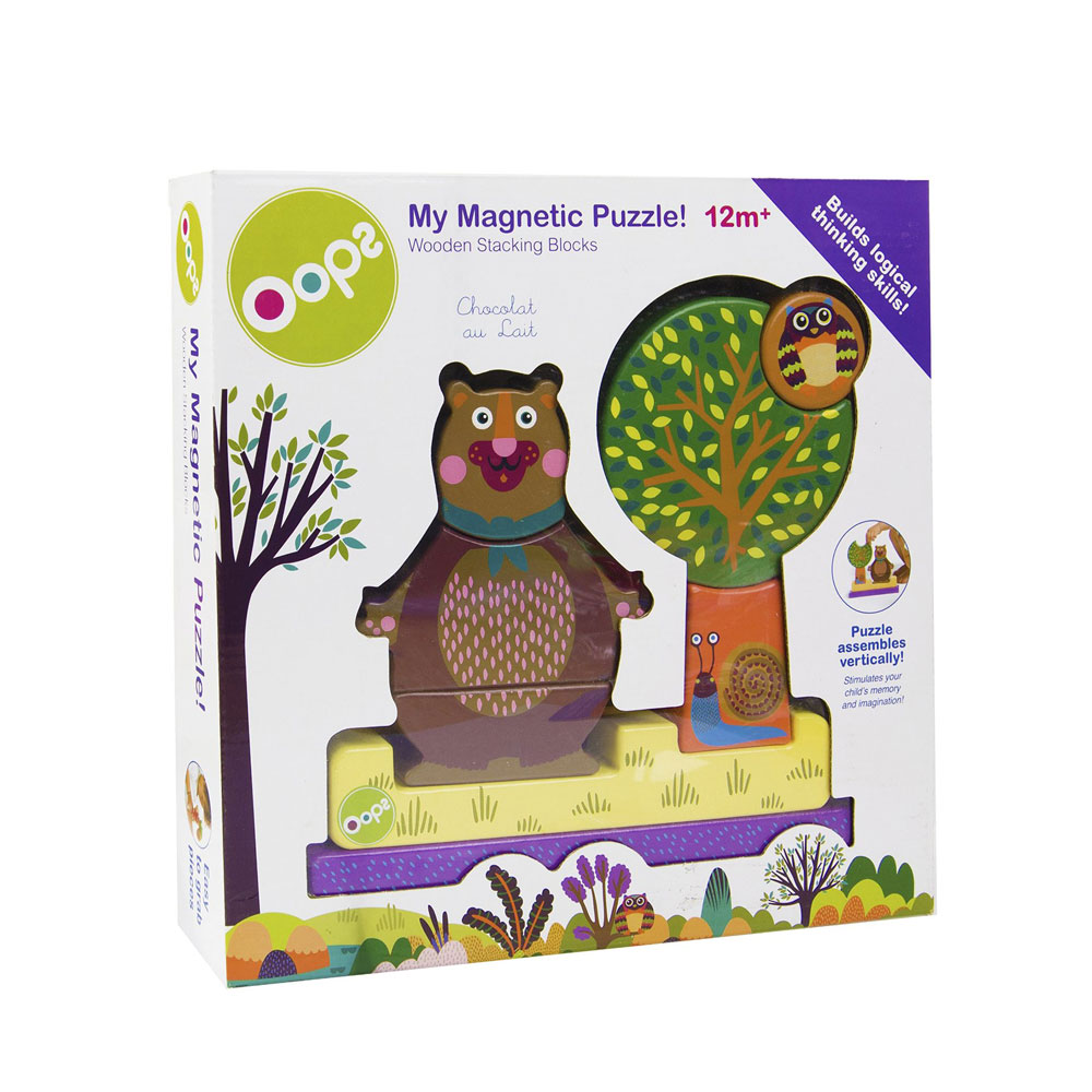 Oops Wooden Magnetic Puzzle 8/11 pcs Forest