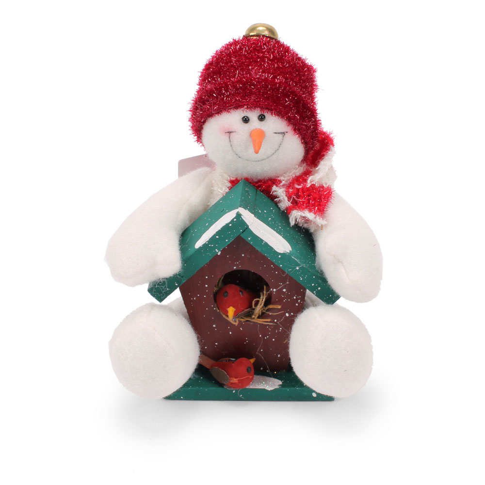 Decorative Snowman w/ Small House
