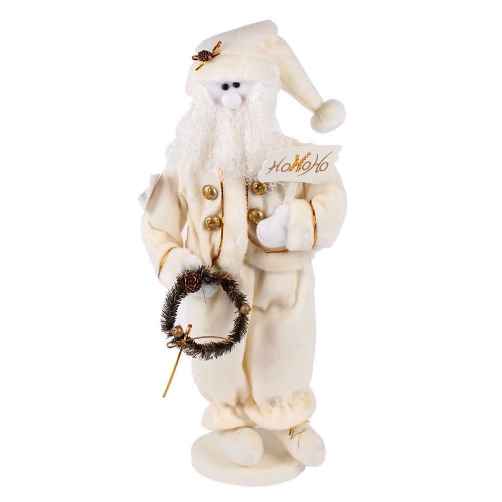 Decorative Santa Claus in a Wooden Base