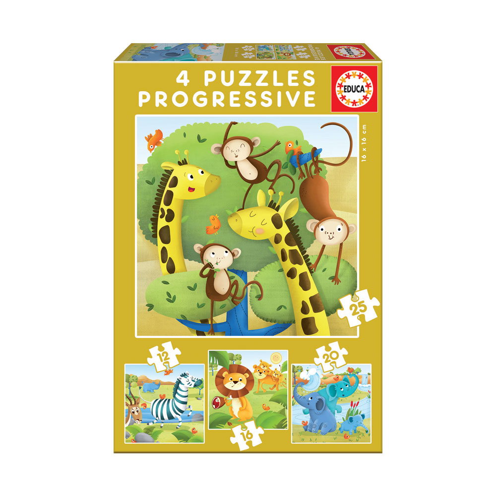 Progressive Puzzle Wild Animals