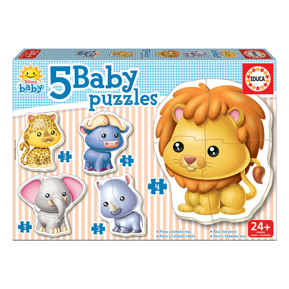 5 Baby Puzzles Animales Salvajes