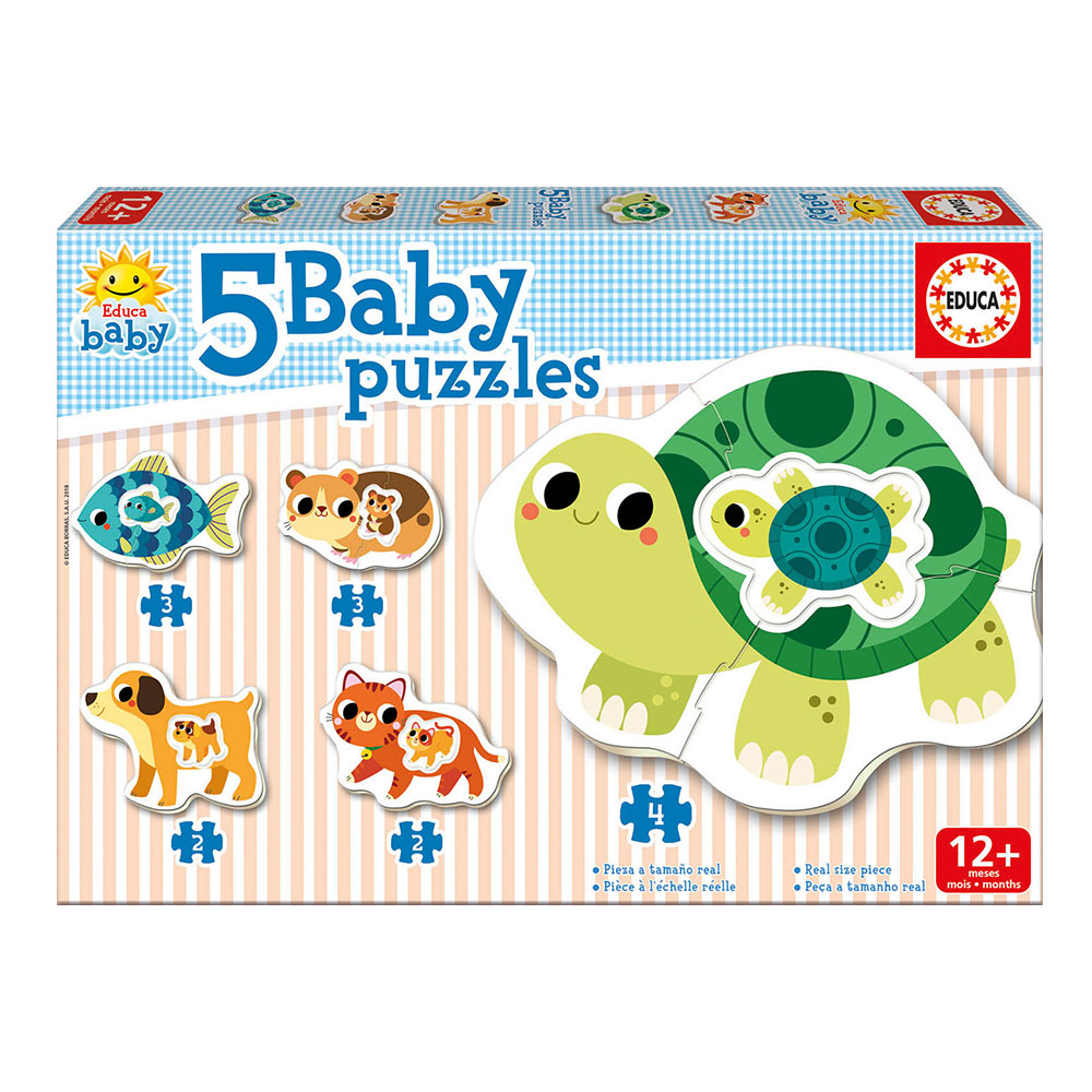 5 Baby Puzzles Animales Domesticos