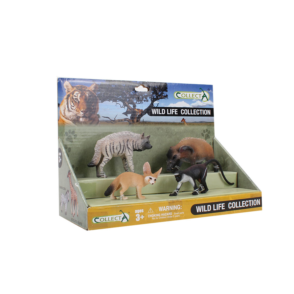 Collecta Set 4 Animales Salvajes (iena Rayada y Amigos)