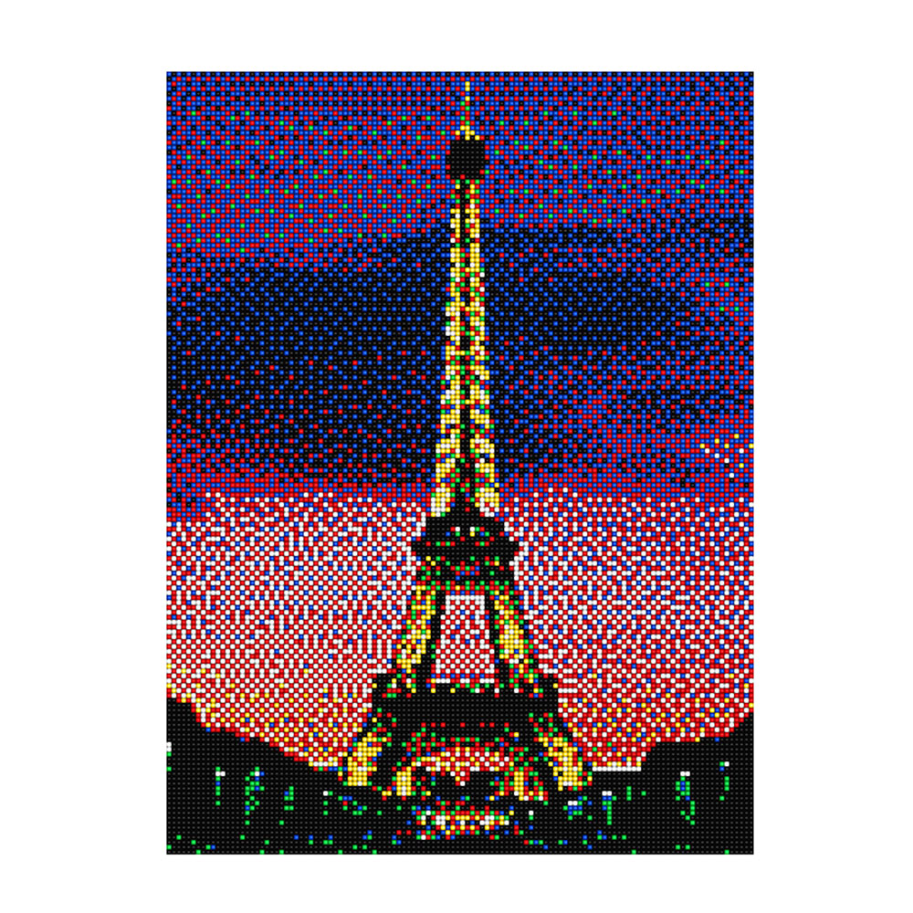 Jogo Pixel Art 25200 pcs 49x66 cm 6 cores