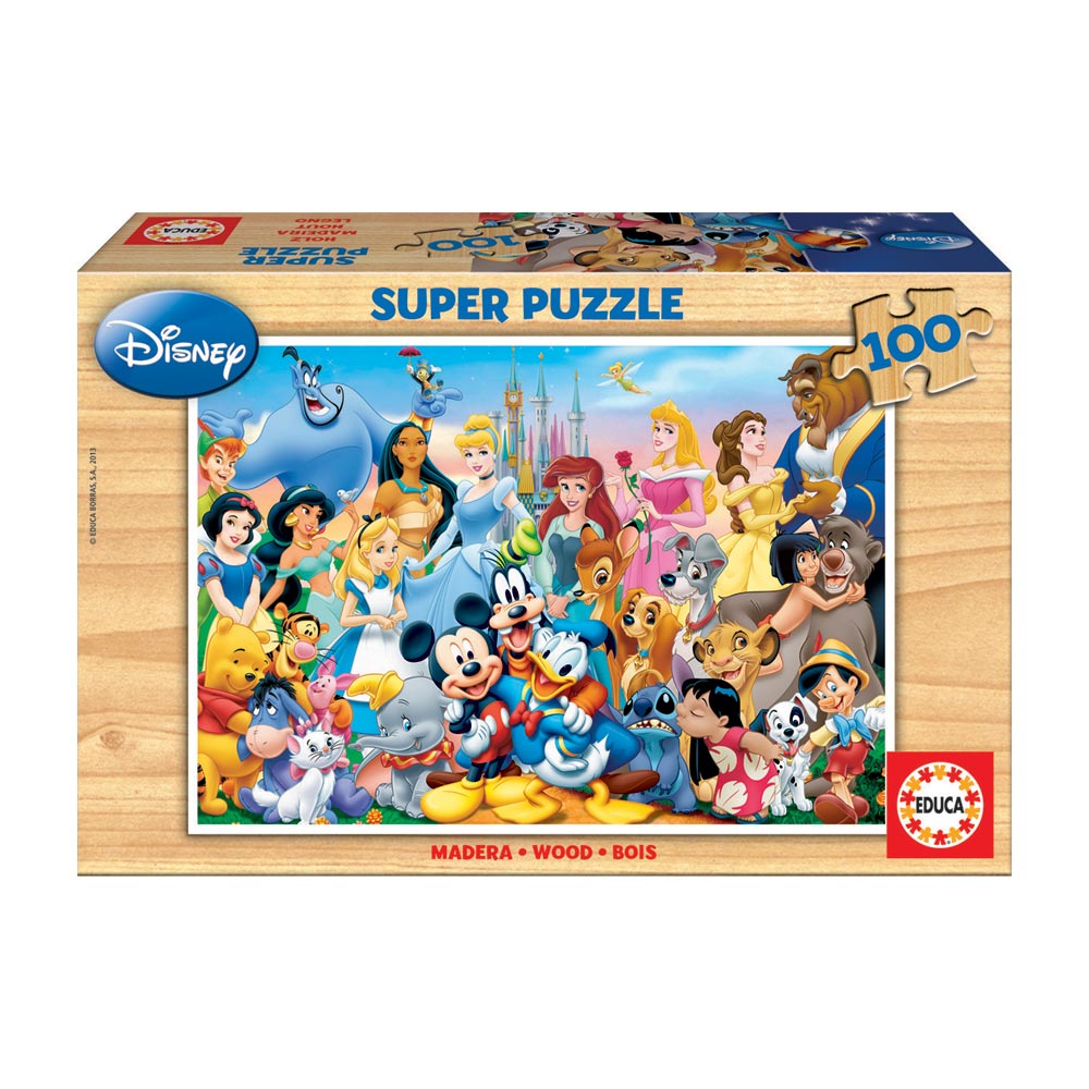 Wooden Super Puzzle 100 Disney