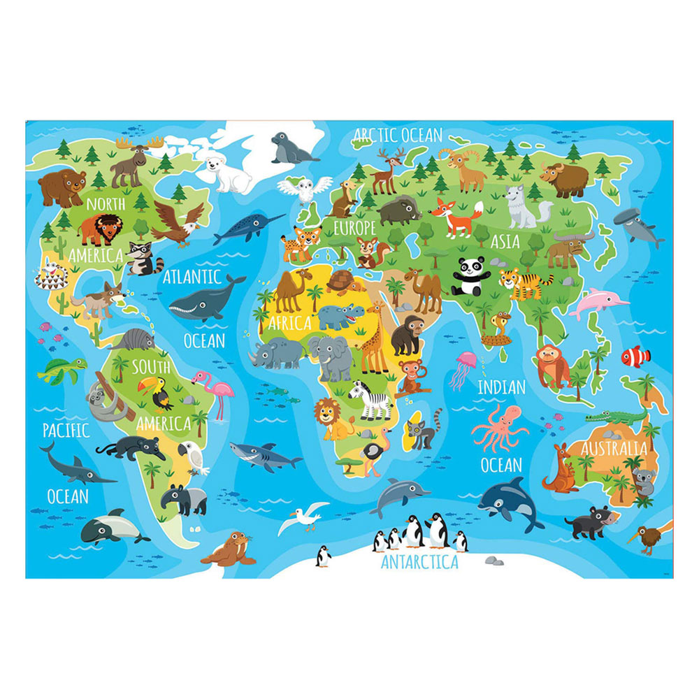 Educa 150 Animals World Map