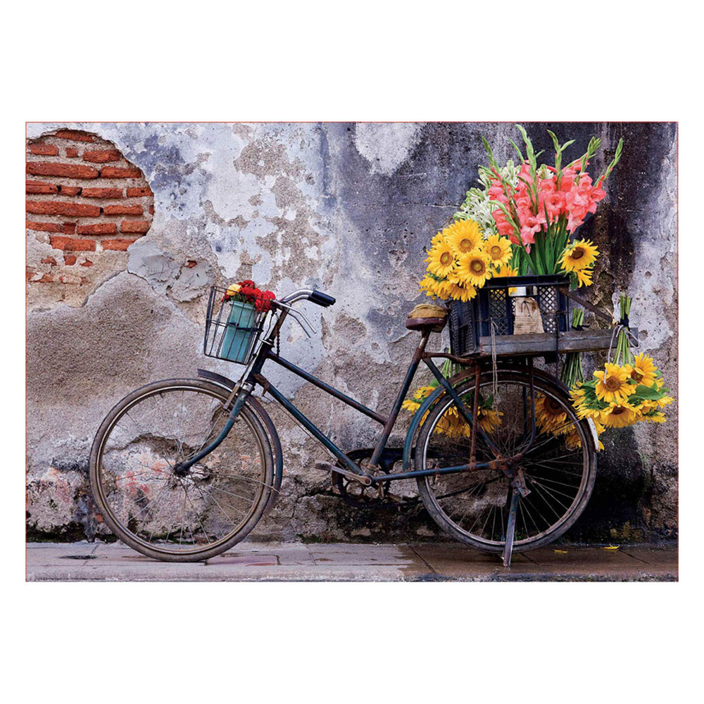 Puzzle 500 Bicicleta con Flores