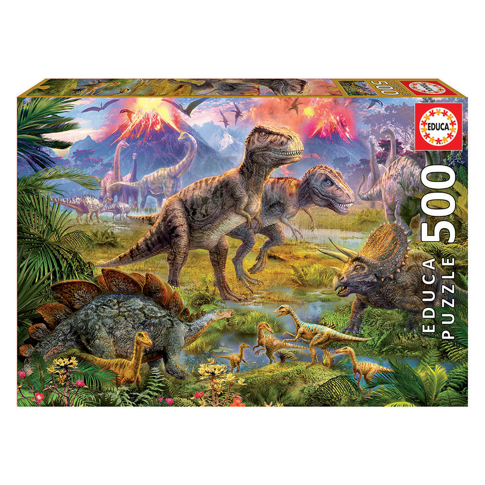 Puzzle 500 Encontro de Dinossauros