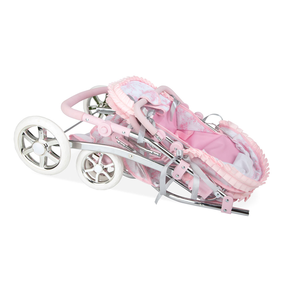 Classic Paris Twin Stroller Pink 77 cm