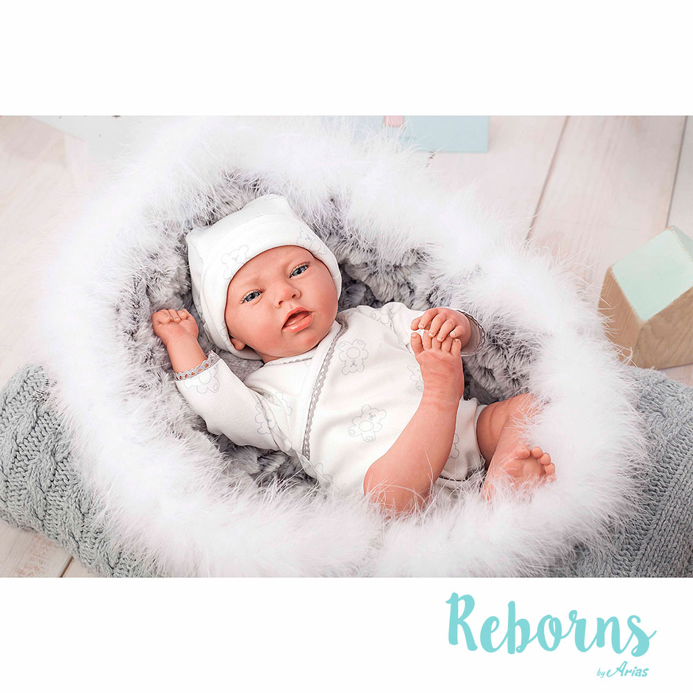 Arias Reborn 40 cm Noel w/ Carrycot and Teddy