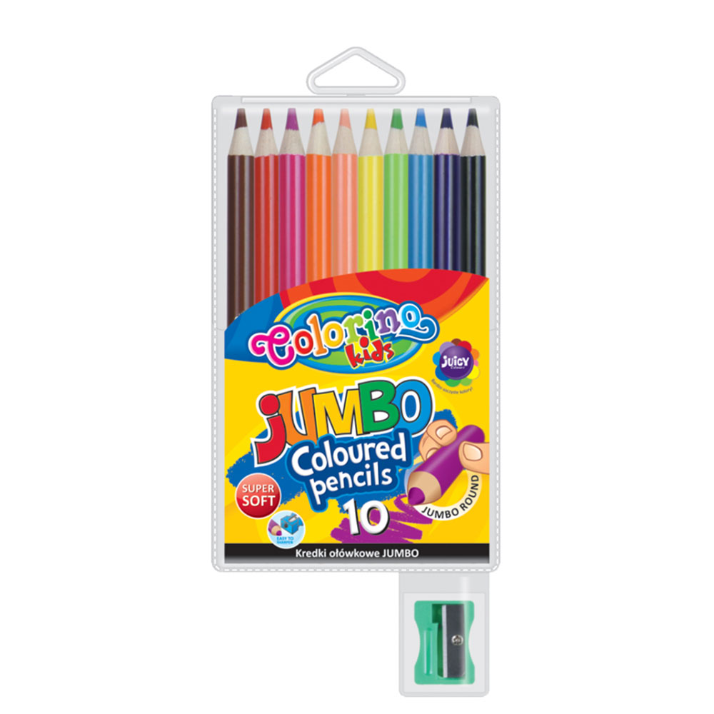 Jumbo Round Coloured Pencils 10 Colours