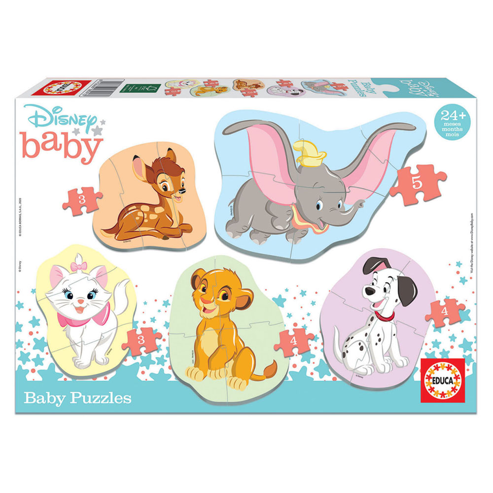 5 Baby Puzzles Disney Animals 3-4-5