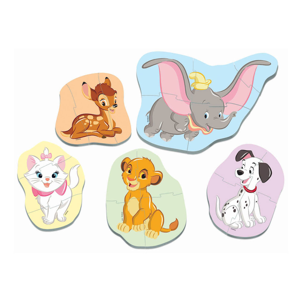 5 Baby Puzzles Disney Animals 3-4-5