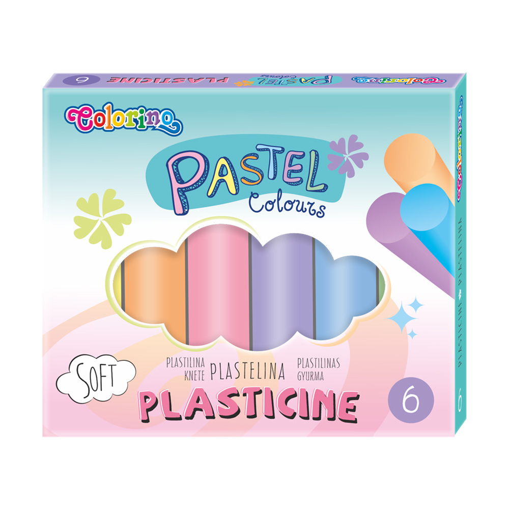 Plasticina 6 Cores Pastel