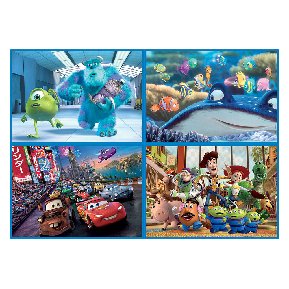 4x Puzzles Progressive Disney Pixar
