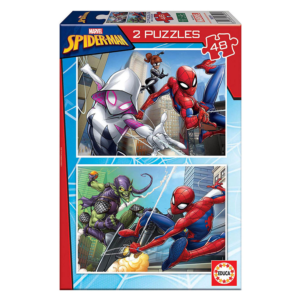 2x Puzzle 48 Spiderman