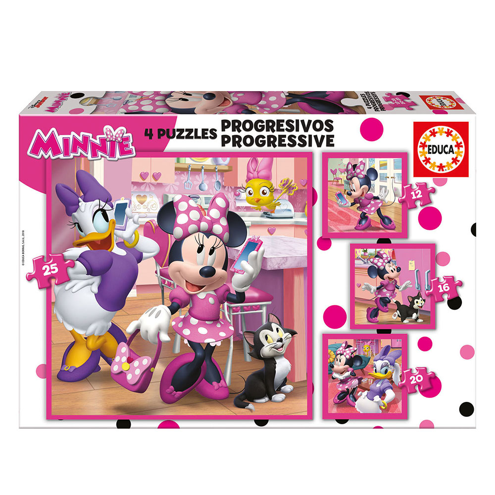 4x Puzzle Progressivo Minnie Happy Helpers