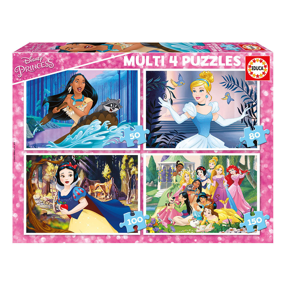 4x Puzzle Progresivo Disney Princess 15-150