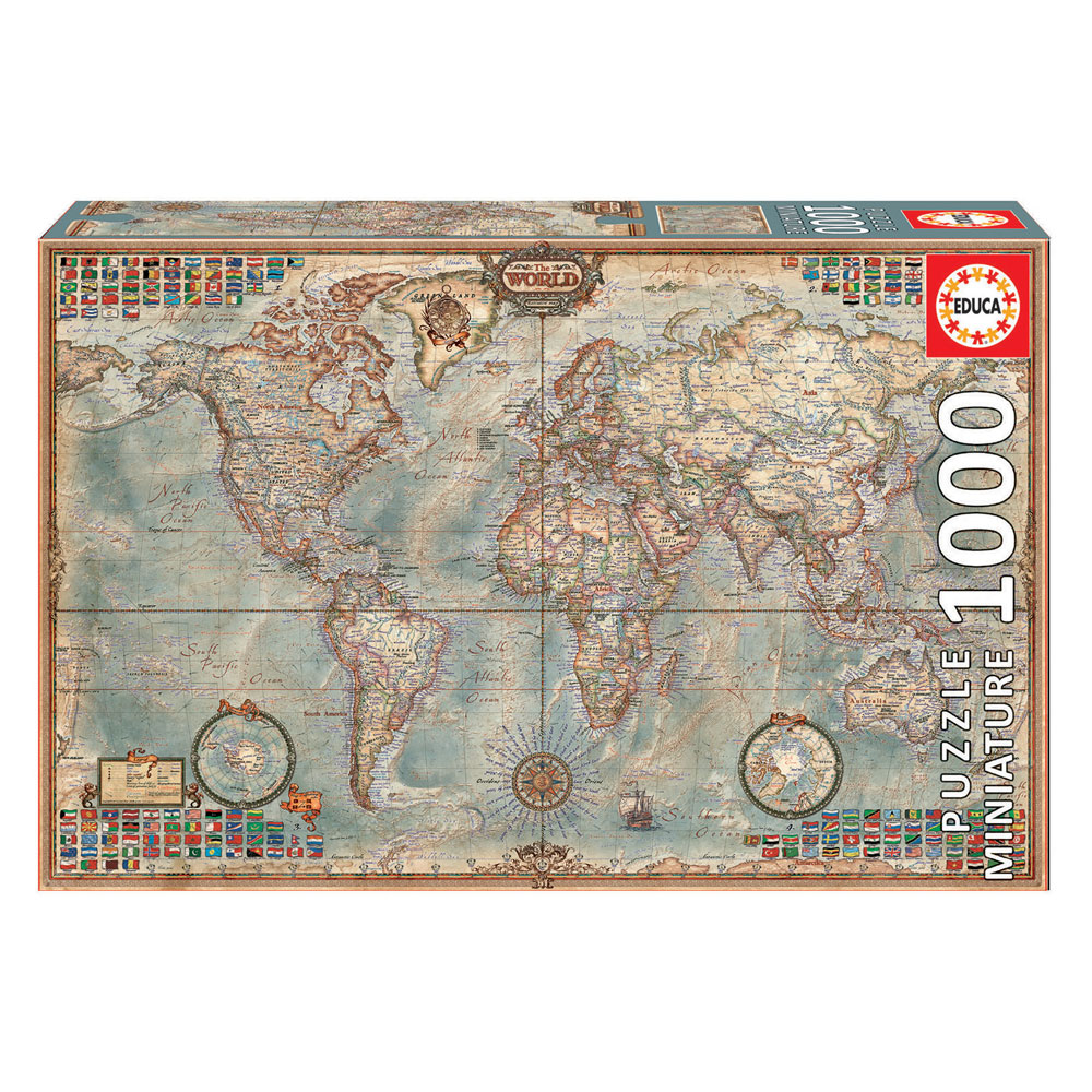 Puzzle Miniatures 1000 Mapa Mundo