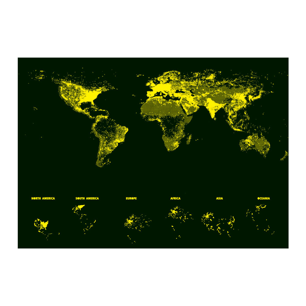 Puzzle 1000 Neon Mapa Mundo
