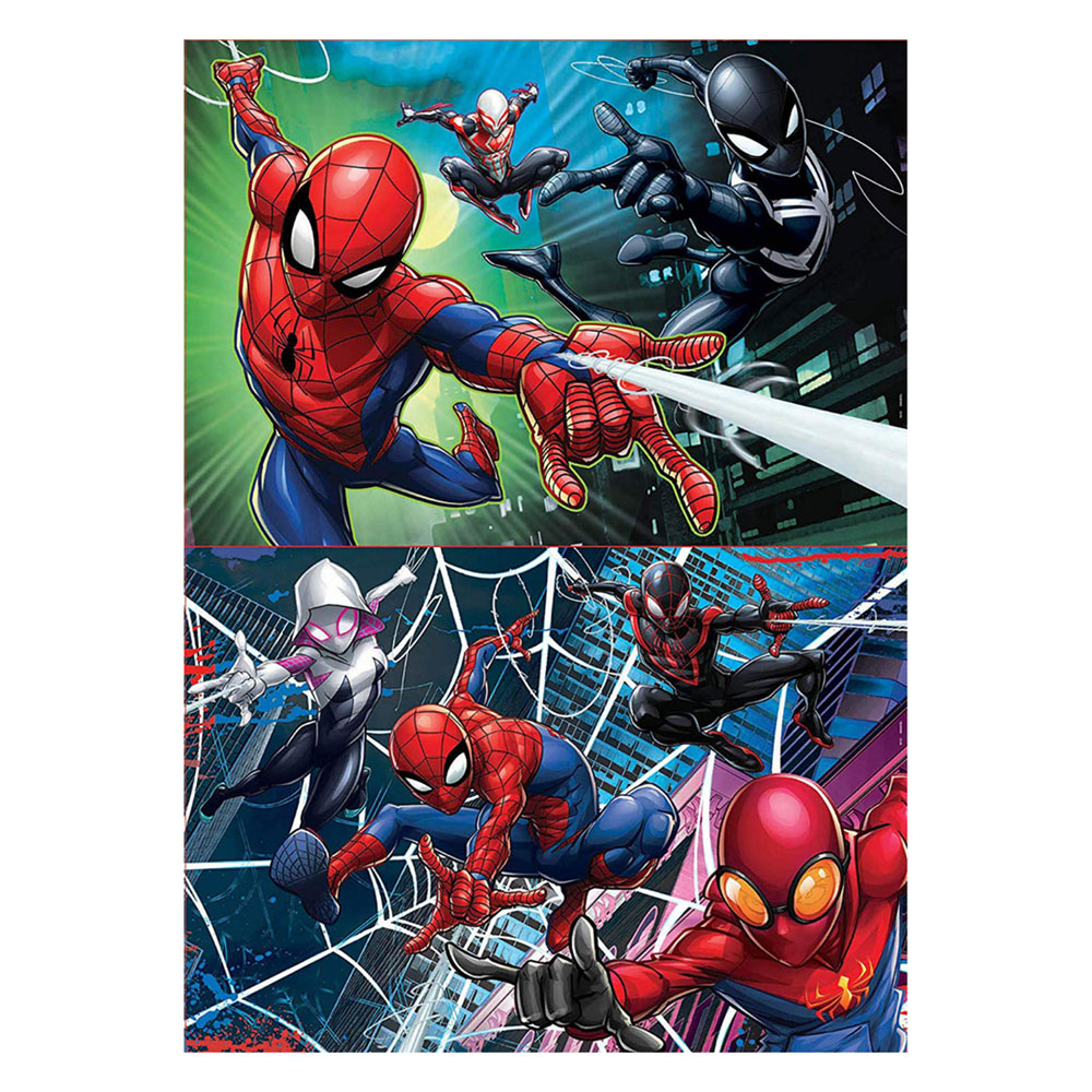 2x Puzzle 100 Spiderman