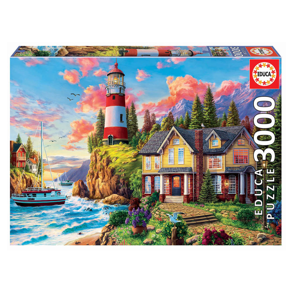 Puzzle 3000 Lighthouse Near The Ocean
